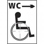 Disabled Wc Arrow Right- Taktyle (150 X 225 Mm) 424648