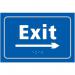 Exit Arrow Right- Taktyle (225 X 150 Mm) 424669
