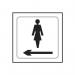 Ladies Graphic Arrowleft- Taktyle (150 X 150 Mm) 424693