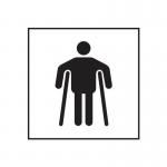Man on Crutches Graphic- Taktyle (150 X 150 Mm) 424716