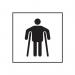 Man on Crutches Graphic- Taktyle (150 X 150 Mm) 424716