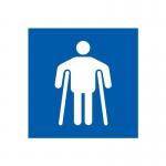 Man on Crutches Graphic- Taktyle (150 X 150 Mm) 424717