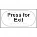 Press for Exit- Taktyle (300 X 150 Mm) 424755
