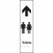 Toilets (gents Ladies Graphic)arrow Up - Taktyle (75 X 300 Mm) 424807