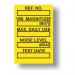 Vibration Control Minitag Insert - Yellow (pack of 20) 424864