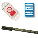 Vibration Control Mini Tag Insertkit - Blue (20 Assettag Holders, 40 Inserts, 1 Pen) 424865