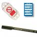 Vibration Control Mini Tag Insertkit - Blue (20 Assettag Holders, 40 Inserts, 1 Pen) 424865