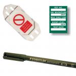 Vibration Control Mini Tag Insertkit - Green (20 Assettag Holders, 40 Inserts, 1 Pen) 424866