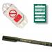 Vibration Control Mini Tag Insertkit - Green (20 Assettag Holders, 40 Inserts, 1 Pen) 424866