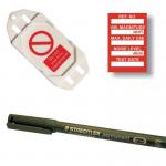 Vibration Control Mini Tag Insertkit - Red (20 Assettag Holders, 40 Inserts, 1 Pen) 424867