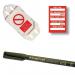 Vibration Control Mini Tag Insertkit - Red (20 Assettag Holders, 40 Inserts, 1 Pen) 424867