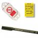 Vibration Control Mini Tag Insert Kit- Yellow (20 Assettag Holders, 40 Inserts, 1 Pen) 424868