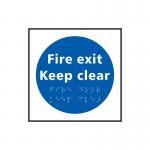 Fire Exit Keep Clear- Taktyle (150 X 150 Mm) 424877
