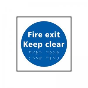 Fire Exit Keep Clear - Taktyle 150 X 150mm 424877