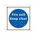 Fire Exit Keep Clear- Taktyle (150 X 150 Mm) 424877