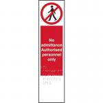 No Admittance Authorisedpersonnel Only - Taktyle (75 X 300 Mm) 424881
