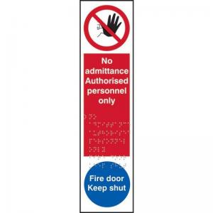No Admittance Authorised Personnel Only Fire Door Keep Shut - Taktyle