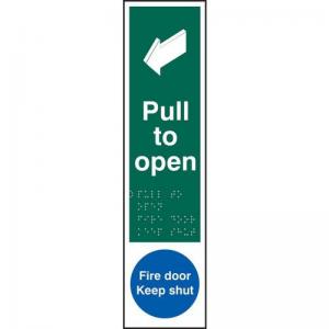 Pull To Open Fire Door Keep Shut - Taktyle 75 X 300mm 424888