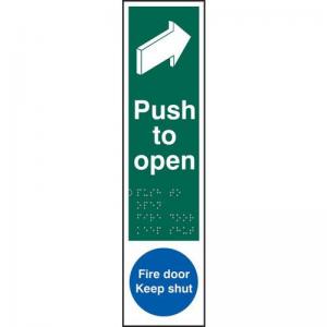 Push To Open Fire Door Keep Shut - Taktyle 75 X 300mm 424892
