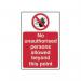No Unauthorised Persons Allowedbeyond This Point - Correx (200 X 300 Mm) 424901