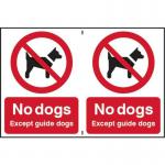 No Dogs Except Guidedogs - Clg (300 X 200 Mm) 424907