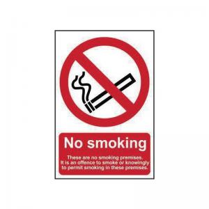 No Smoking These Are No Smoking Premises - Clg 200 X 300mm 424913