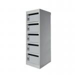 Post Box Lockers 5 Comp Grey with Grey Doors 424917