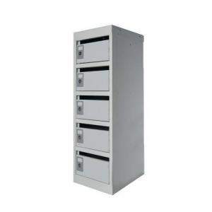 Post Box Lockers 5 Comp Grey With Grey Doors 424917