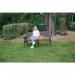 Recycled plastic 3 seater bench with armrests 425061