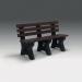 Recycled plastic outdoor bench seat 425063