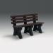 Recycled plastic outdoor bench seat 425065