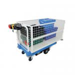 Slingsby powered Go-Far platform truck with large 4-sided cage & detachable gated sides 425068