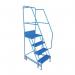 Light-weight 5 Tread Mobile Step, Completewith Double Handrails and Punched Metal Treads 425117