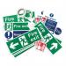 Fire Safety Signage Pack, Photoluminescent,non Adhesive 1 mm Rigid Pvc Board 425251