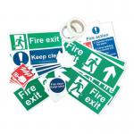Fire Safety Signage Pack,photoluminescent, Self Adhesive Vinyl 425252