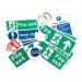 Fire Safety Signage Pack,photoluminescent, Self Adhesive Vinyl 425252