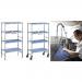 Mobile aluminium shelving with polypropylene shelves 425279