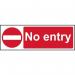 No Entry - 1.2 mm Recyclable Pp (600 X 200 Mm) 425376