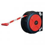 Extra long wall mounted retractable belt barrier reel 425464