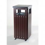 Square top wood effect bin, walnut 425492