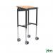 Kongamek height adjustable mobile table trolley, 600mm length, beech finish 425499