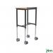 Kongamek height adjustable mobile table trolley, 600mm length, beech finish 425499