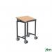 Kongamek height adjustable mobile table trolley, 600mm length, beech finish 425499