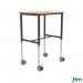 Kongamek height adjustable mobile table trolley, 800mm length, beech finish 425501