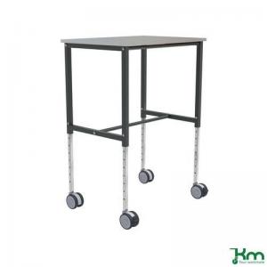 Kongamek height adjustable mobile table trolley, 800mm length, grey