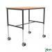 Kongamek height adjustable mobile table trolley, 1140mm length, beech finish 425503