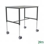 Kongamek height adjustable mobile table trolley, 1140mm length, grey finish 425504