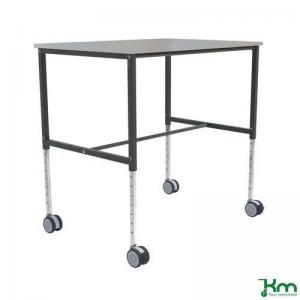 Kongamek height adjustable mobile table trolley, 1140mm length, grey