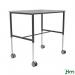 Kongamek height adjustable mobile table trolley, 1140mm length, grey finish 425504