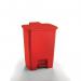 Coloured pedal bins, 30L red 425745